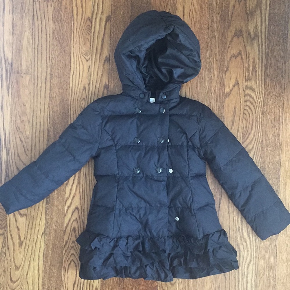 Gymboree Black ruffle coat
